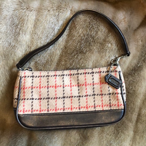 Coach wool plaid mini bag offers welcome - Picture 2 of 6
